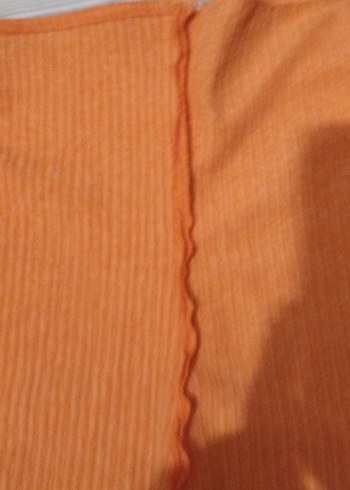 Turuncu kadın uzun straplez büstiyer. - Görsel 6