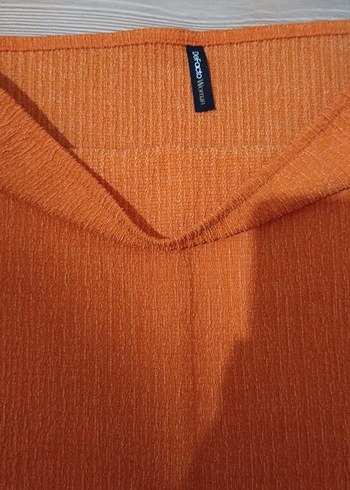 Turuncu kadın uzun straplez büstiyer. - Görsel 4