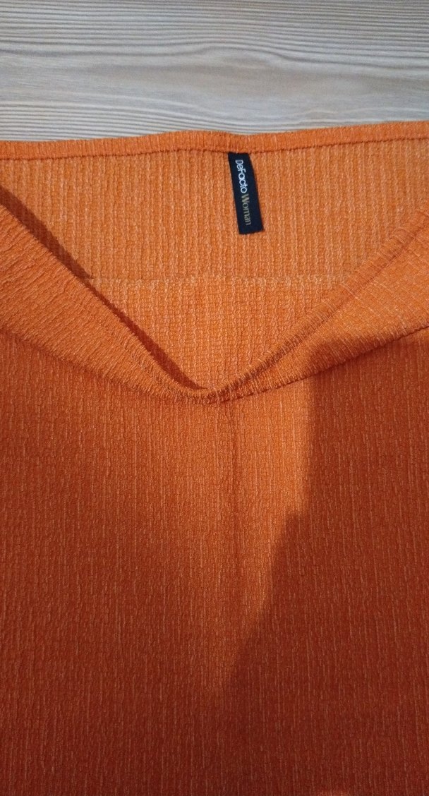 Turuncu kadın uzun straplez büstiyer. - Görsel 4