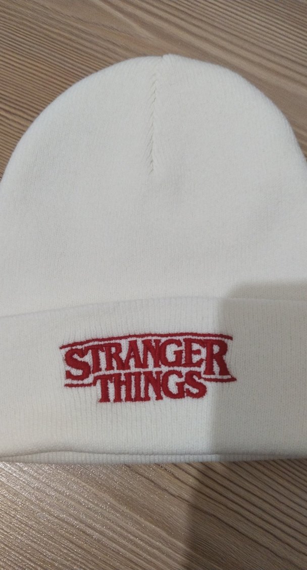 Beyaz Stranger Things Örgü Kadın Bere - Görsel 3