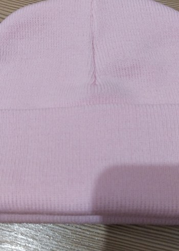 Pembe Kadın Triko Polar Bere - Görsel 3