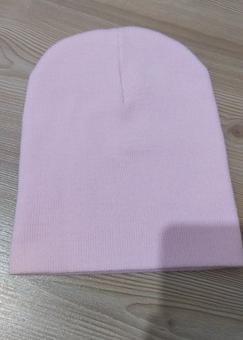 Pembe Kadın Triko Polar Bere - Görsel 2