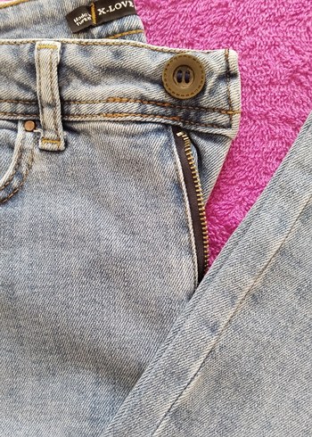 Nakışlı Mavi Kadın Jean Pantolon - Görsel 4