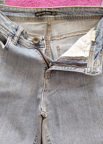 Nakışlı Mavi Kadın Jean Pantolon - Görsel 5