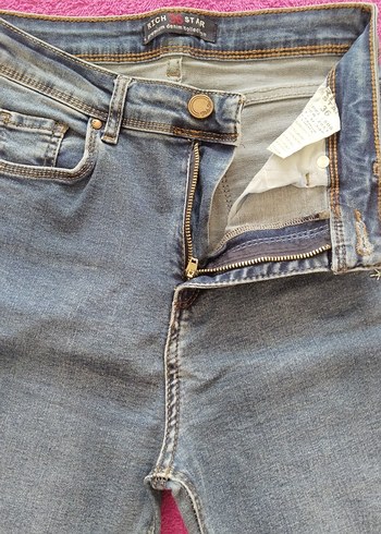 Dantel İşlemeli Bohem Mavi Kot Pantolon - Görsel 6