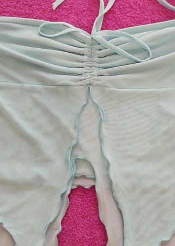 Mavi Straplez Fırfırlı Mini Büstiyer - Görsel 2