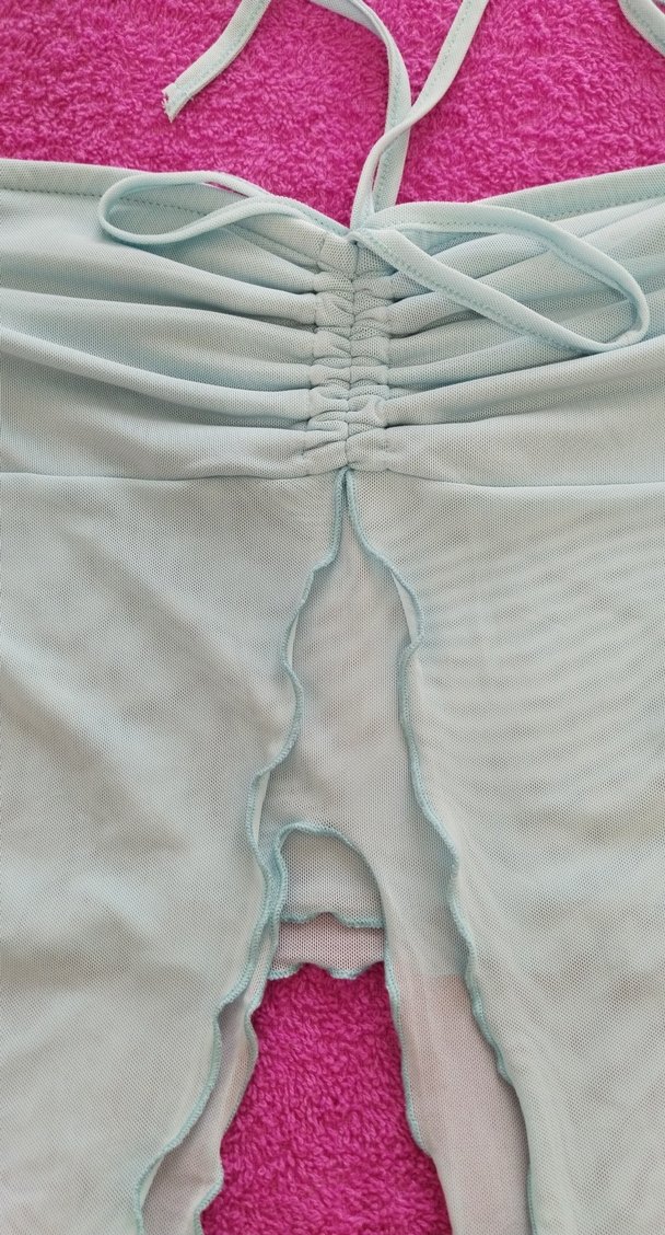 Mavi Straplez Fırfırlı Mini Büstiyer - Görsel 4