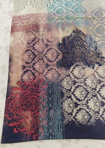 Bohem Çok Renkli İpek Dokulu Kadın Şal - Görsel 4