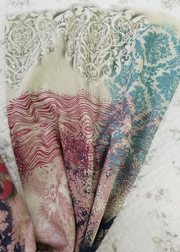 Bohem Çok Renkli İpek Dokulu Kadın Şal - Görsel 3