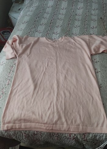 Diğer Pembe Uzun Kollu triko Kazak toz pembe