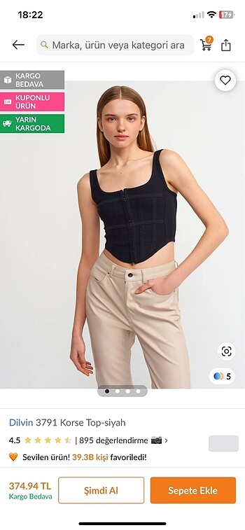 Dilvin korse top