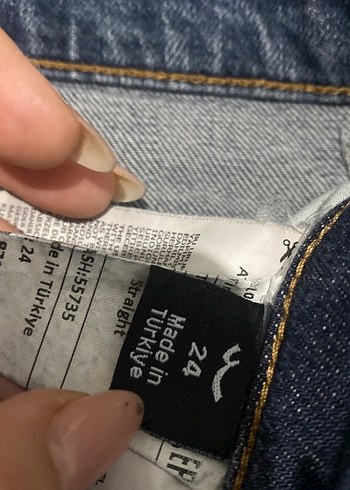 Düğmeli Loose Fit Kadın Denim Pantolon - Görsel 2