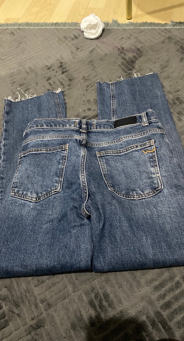 Düğmeli Loose Fit Kadın Denim Pantolon - Görsel 3
