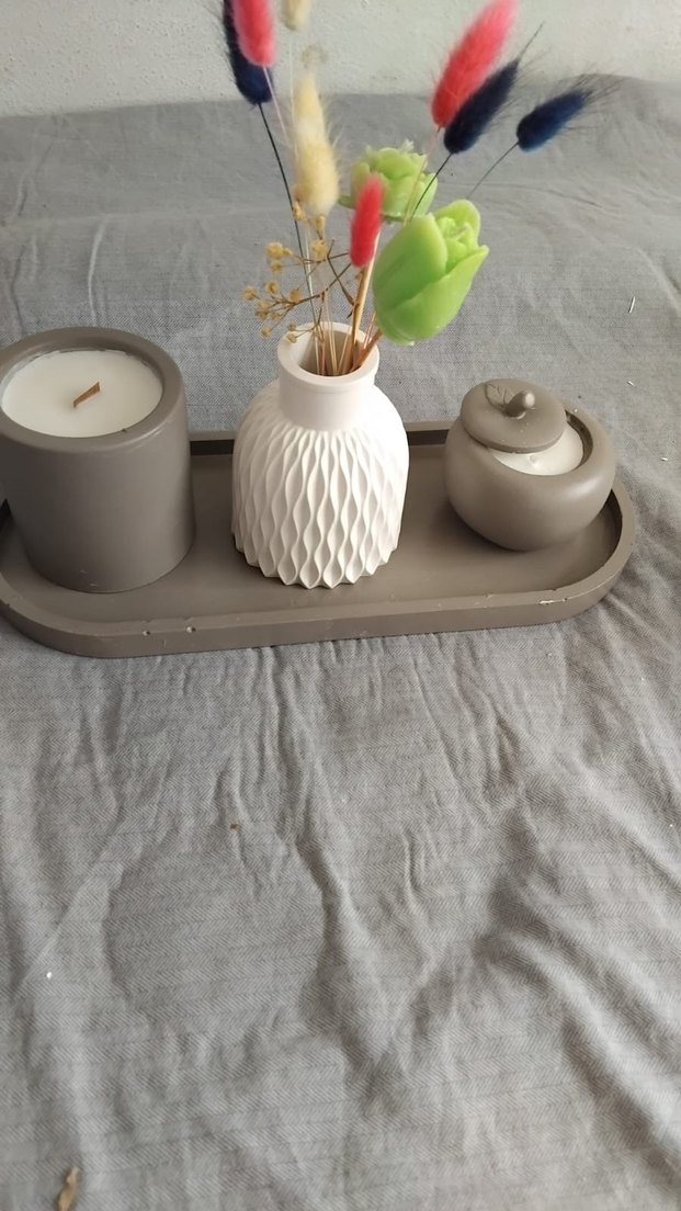 Bej Mumluk ve Dekoratif Set - Görsel 3