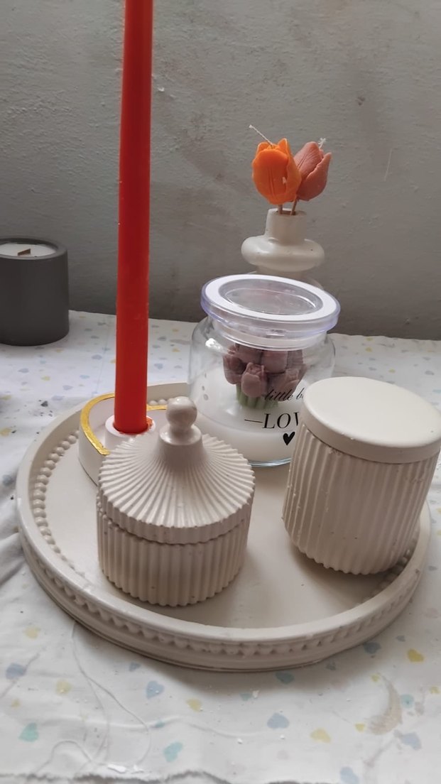 Beyaz Dekoratif Seramik Set - Görsel 3