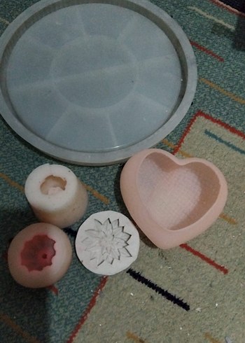 Beyaz Bohem Seramik Tabak ve Mumluk Seti SİLİKON KALIPLAR - Görsel 2