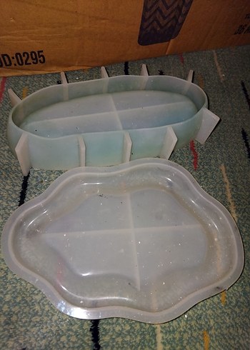 Beyaz Bohem Seramik Tabak ve Mumluk Seti SİLİKON KALIPLAR - Görsel 9