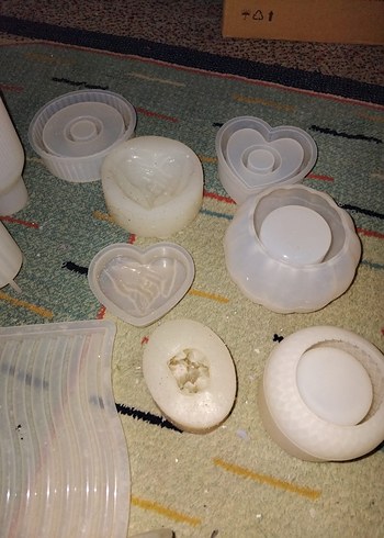 Beyaz Bohem Seramik Tabak ve Mumluk Seti SİLİKON KALIPLAR - Görsel 11