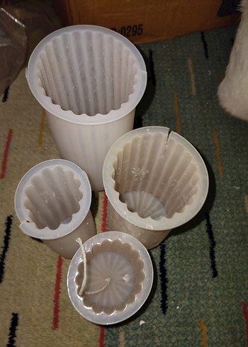 Beyaz Bohem Seramik Tabak ve Mumluk Seti SİLİKON KALIPLAR - Görsel 7