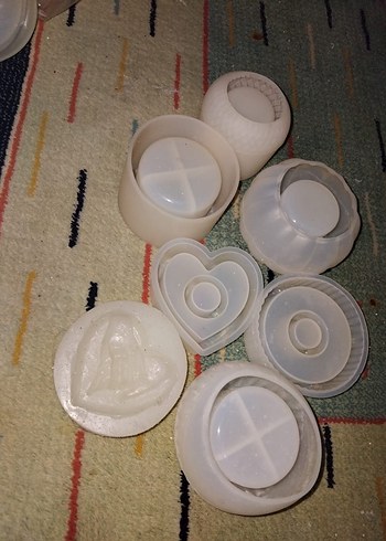 Beyaz Bohem Seramik Tabak ve Mumluk Seti SİLİKON KALIPLAR - Görsel 5