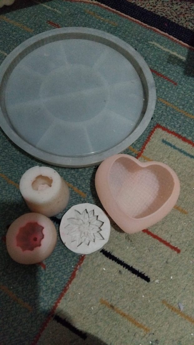 Beyaz Bohem Seramik Tabak ve Mumluk Seti SİLİKON KALIPLAR - Görsel 2