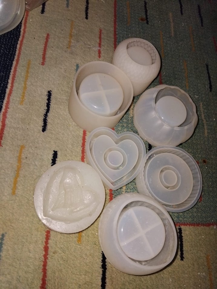 Beyaz Bohem Seramik Tabak ve Mumluk Seti SİLİKON KALIPLAR - Görsel 5