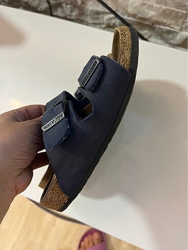 30 Beden lacivert Renk Birkenstock çocuk terlik