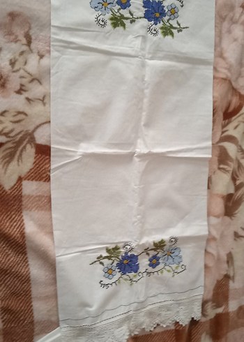 Nakışlı  dantelli çeyizlik  Pastel Yastık Kılıfı 4 adet - Görsel 5