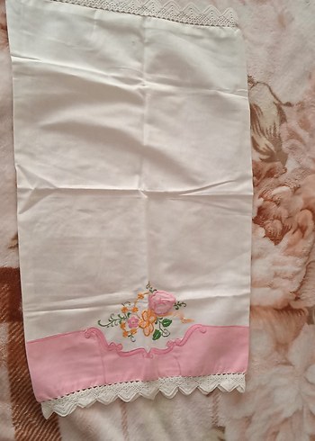 Nakışlı  dantelli çeyizlik  Pastel Yastık Kılıfı 4 adet - Görsel 2