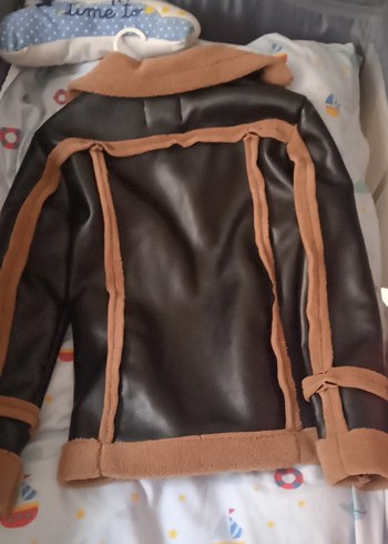 kahverengi Kürklü Deri Kadın Ceket - Görsel 4