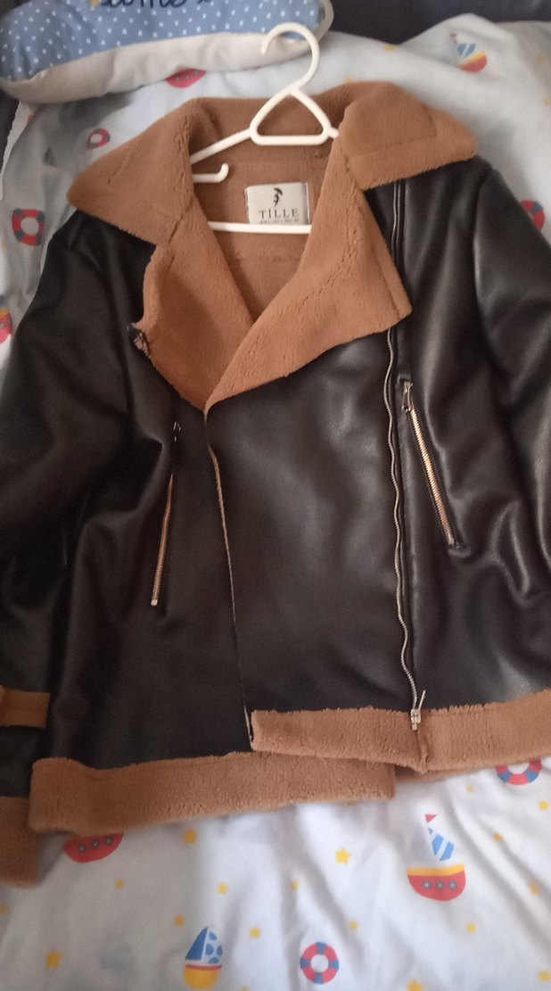 kahverengi Kürklü Deri Kadın Ceket - Görsel 2