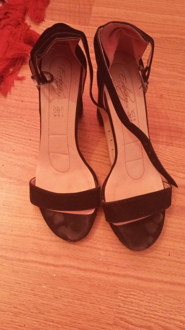 Siyah Tokalı Topuklu Kadın Ayakkabı - Görsel 2