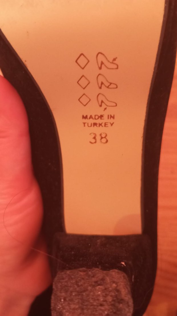 siyah Süet Kadın Topuklu Ayakkabı - Görsel 3