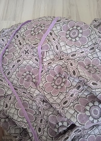 Beden Pastel Mor Çiçek Desenli koltuk örtüsü