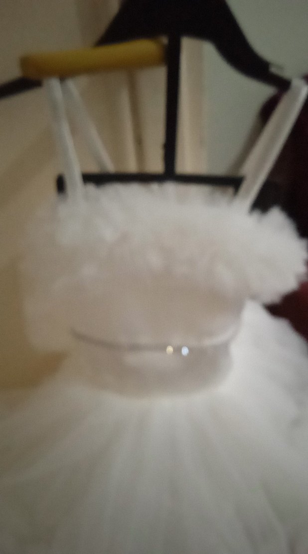 Beyaz Fırfırlı  Kız Çocuk Elbisesi - Görsel 4