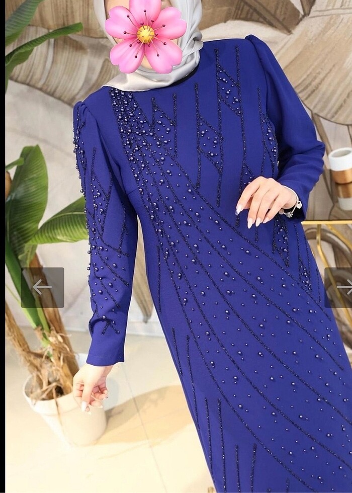 Büyük beden Krep abiye - Görsel 2