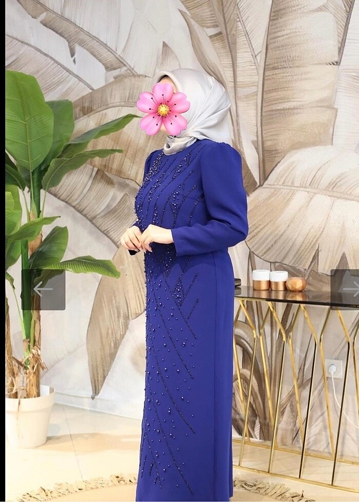 Büyük beden Krep abiye - Görsel 3