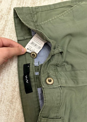 Avva Düz Haki Erkek Kemerli Pantolon - Görsel 5