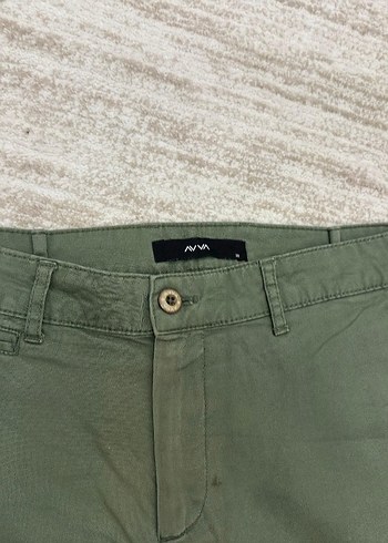 Avva Düz Haki Erkek Kemerli Pantolon - Görsel 3