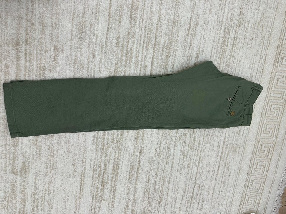 Avva Düz Haki Erkek Kemerli Pantolon - Görsel 2