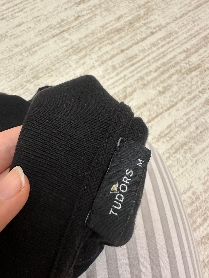 Tudors Erkek Siyah Kısa Kollu Polo Tişört - Görsel 2