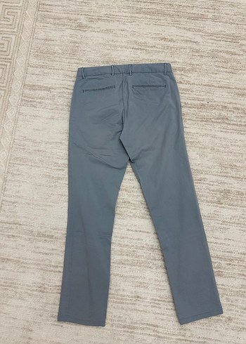 buz mavi Regular Fit Keten Pantolon - Görsel 4