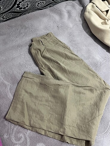 Zara Zara kum rengi straight pantolon