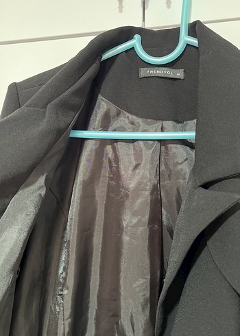 Siyah Düğmeli Kadın Blazer Ceket - Görsel 2