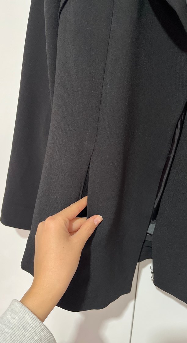 Siyah Düğmeli Kadın Blazer Ceket - Görsel 3