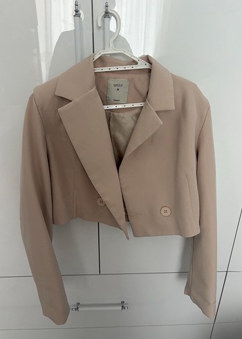 Zara Bej Kisa Blazer Ceket