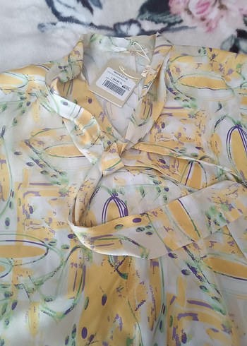 Sarı Bohem Salaş Mini Gömlek - Görsel 4