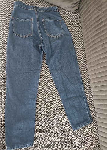 Kadın Mavi Denim Regular Fit Midi Pantolon - Görsel 3