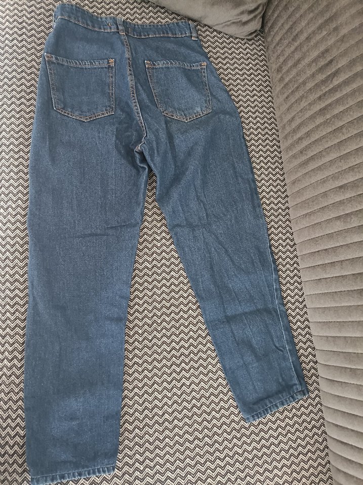 Kadın Mavi Denim Regular Fit Midi Pantolon - Görsel 3