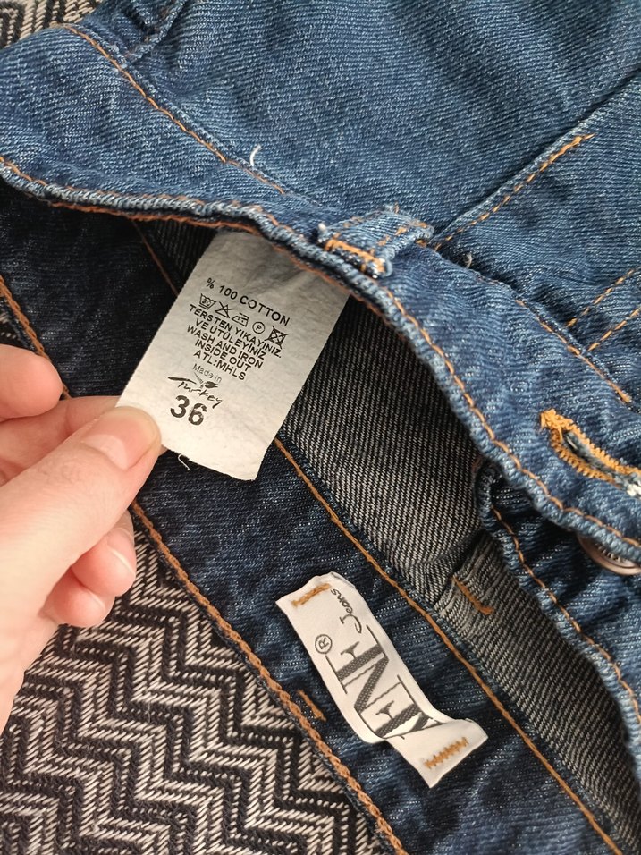 Kadın Mavi Denim Regular Fit Midi Pantolon - Görsel 2